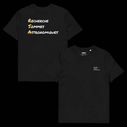 T-Shirt "RSA" (Recherche Sommes Astronomiques)